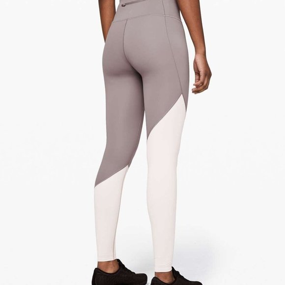 Lululemon Speed Wunder Tight 28" Asym Nulux Womens Size 6 Legging‎ Colorblock - Picture 2 of 12